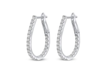 Diamond Horseshoe Hoops
