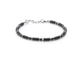 Gents Hematite Bead Bracelet