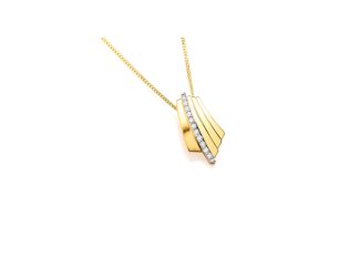 Diamond Fan Necklace