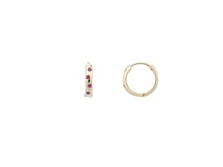 9ct Ruby Huggies