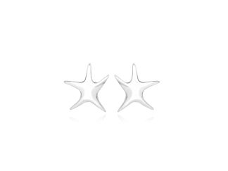 Silver Starfish Studs