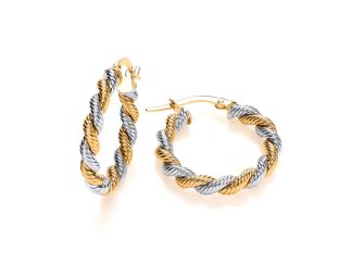 Small Two Tone Rope Hoops