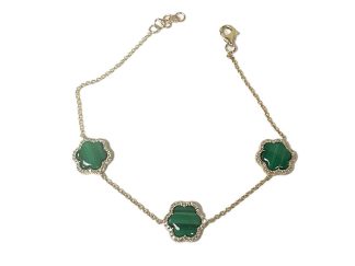 Malachite and Diamond Bracelet