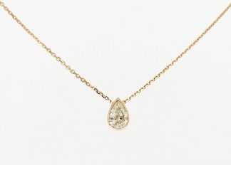 Pear Cut Diamond Necklace 1.01ct
