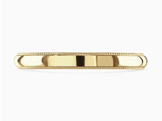 2.5mm Yellow Millegrain Band